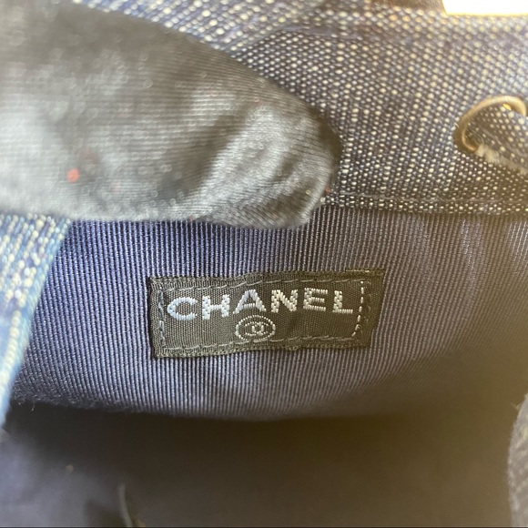Chanel Denim Sequin Mini Bucket Bag - Picture 14 of 16